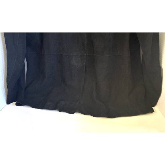 LA MATTA JET BLACK LEATHER LIGHTWEIGHT JACKET Blazer NO SIZE ~XL Vintage - Picture 8 of 11